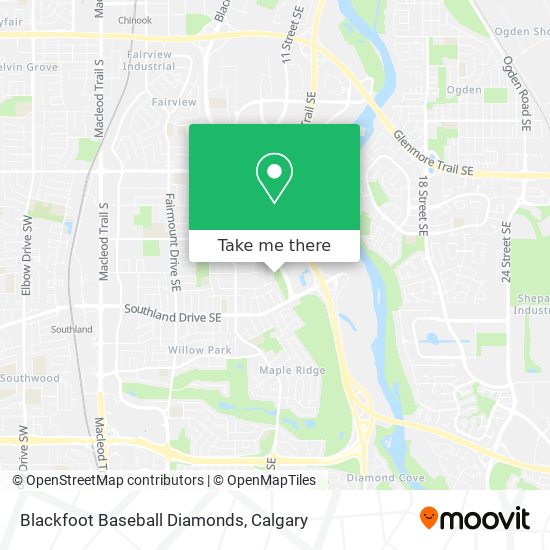 Blackfoot Baseball Diamonds map
