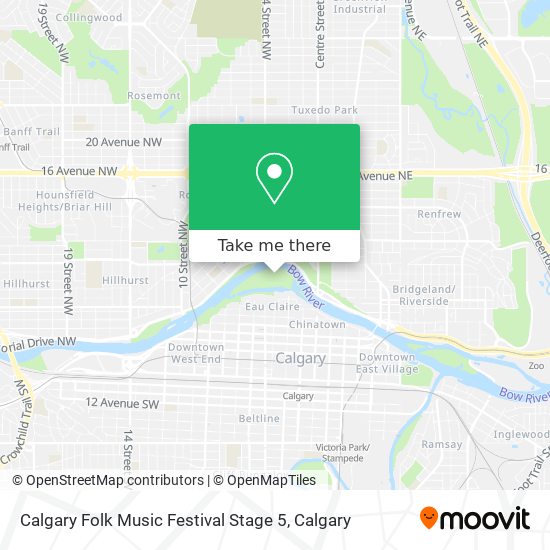Calgary Folk Music Festival Stage 5 map