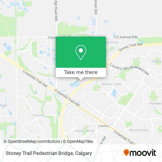 Stoney Trail Pedestrian Bridge map
