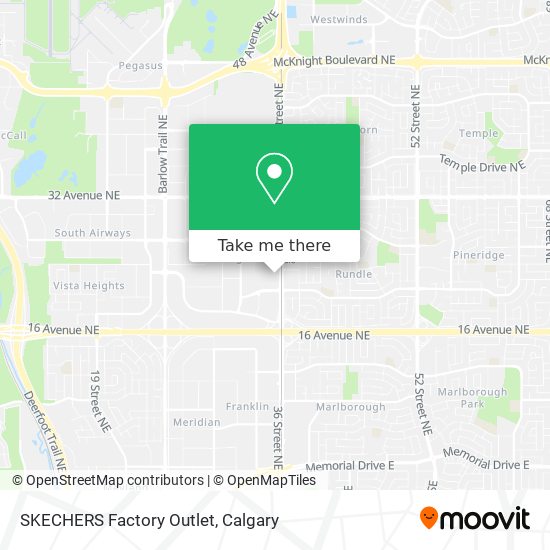 How to get to SKECHERS Factory Outlet in Calgary by Light