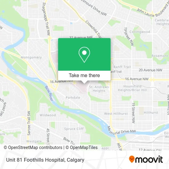 Unit 81 Foothills Hospital map
