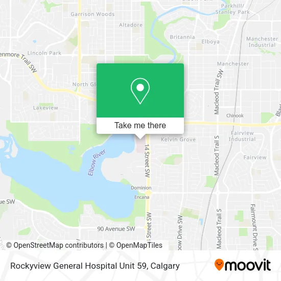 Rockyview General Hospital Unit 59 map