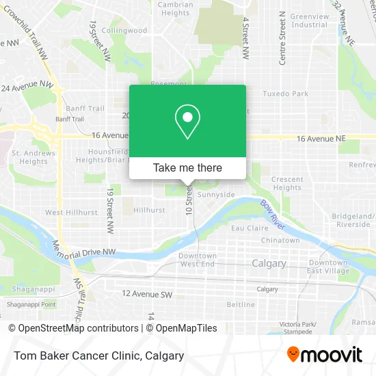 Tom Baker Cancer Clinic map