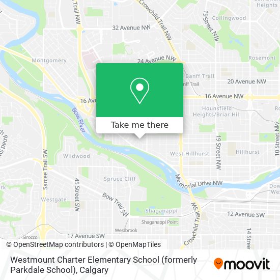 Westmount Charter Elementary School (formerly Parkdale School) map