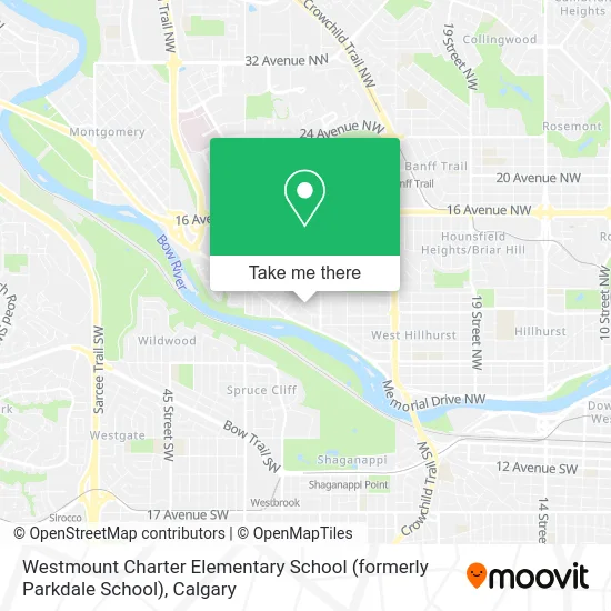 Westmount Charter Elementary School (formerly Parkdale School) map