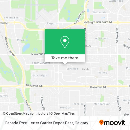 Canada Post Letter Carrier Depot East map