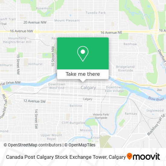 Canada Post Calgary Stock Exchange Tower map
