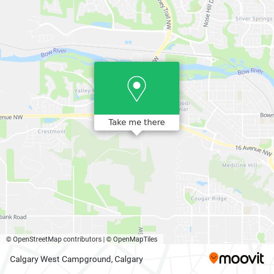 Calgary West Campground map