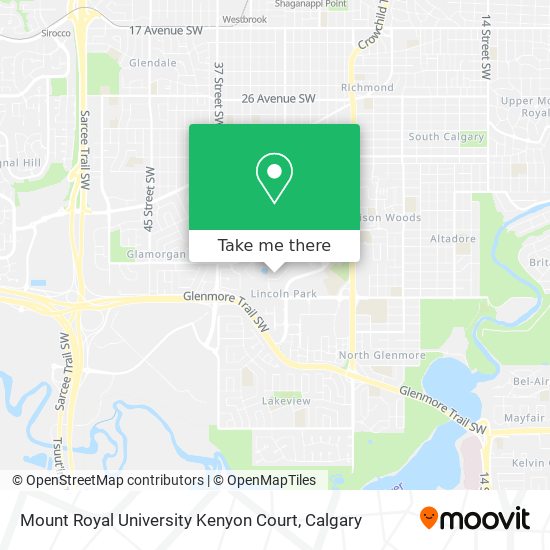 Mount Royal University Kenyon Court map