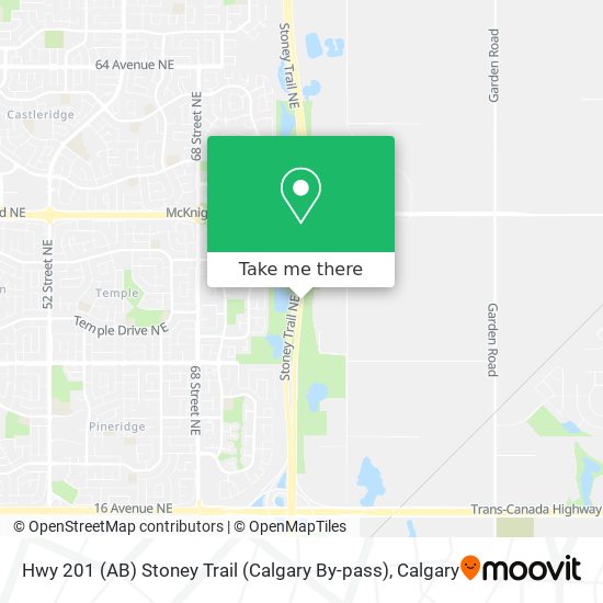 Hwy 201 (AB) Stoney Trail (Calgary By-pass) map