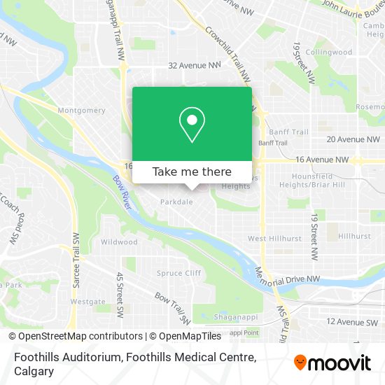 Foothills Auditorium, Foothills Medical Centre map