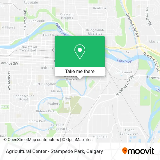 Agricultural Center - Stampede Park map
