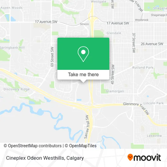 Cineplex Odeon Westhills map