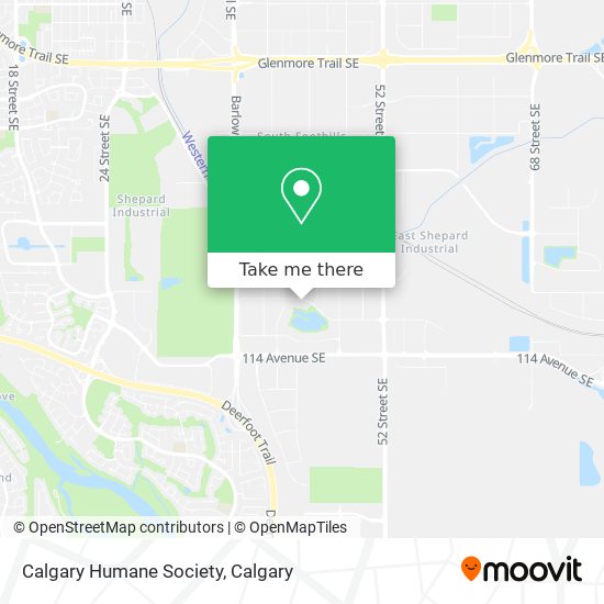 Calgary Humane Society map