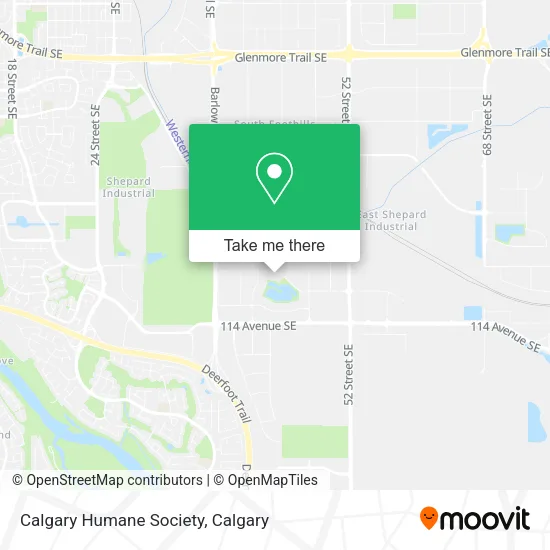 Calgary Humane Society map