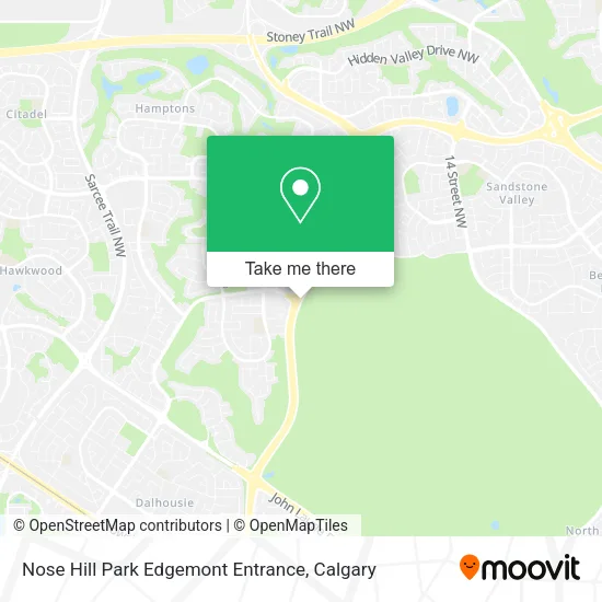 Nose Hill Park Map How To Get To Nose Hill Park Edgemont Entrance In Calgary By Bus Or Light  Rail?