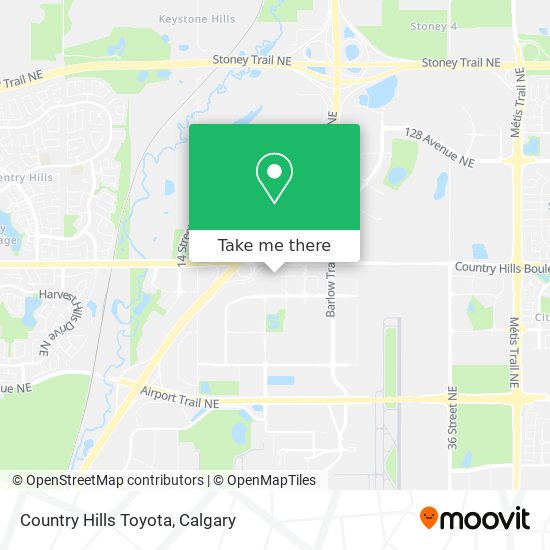 Country Hills Toyota map