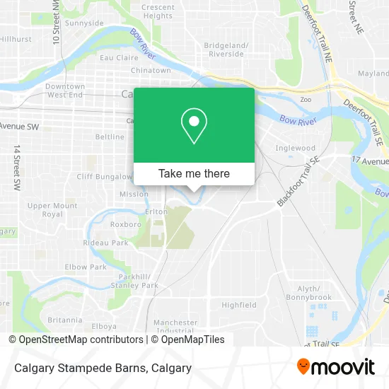 Calgary Stampede Barns map