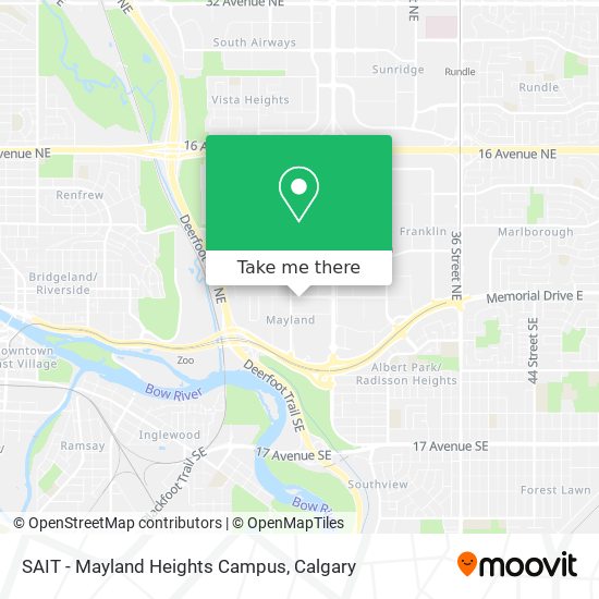 SAIT - Mayland Heights Campus map