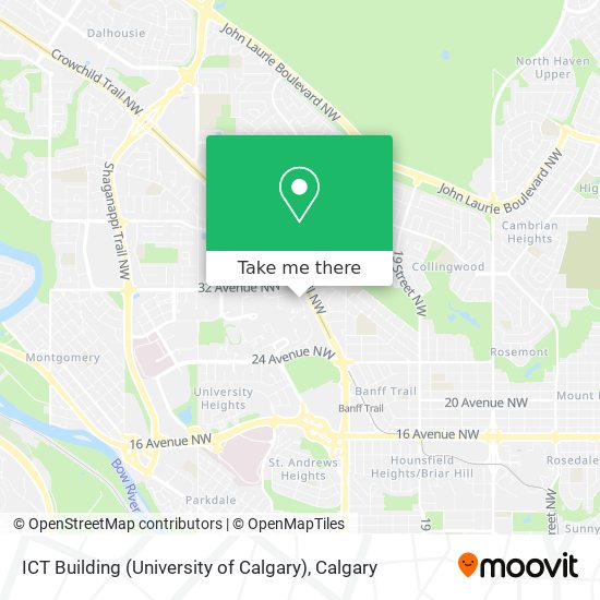 ICT Building (University of Calgary) map