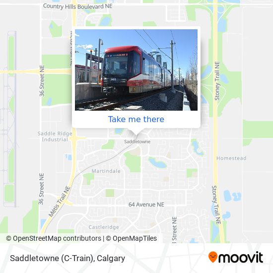 Saddletowne (C-Train) map