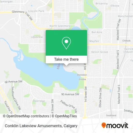Conklin Lakeview Amusements map