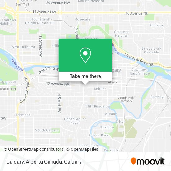 Calgary, Alberta Canada map