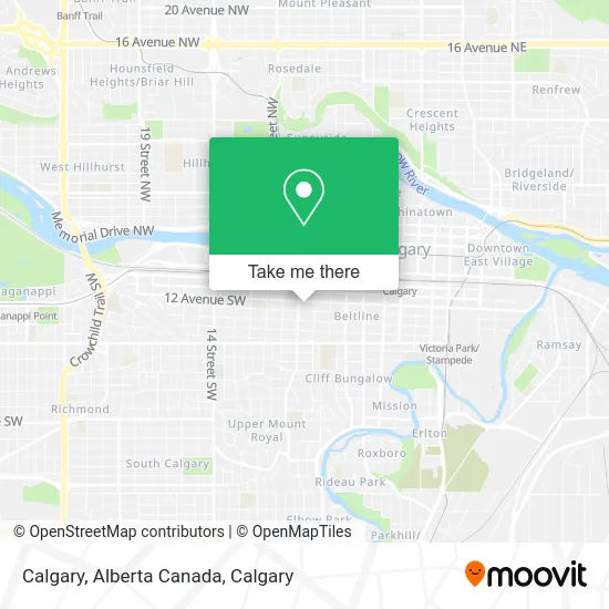 Calgary, Alberta Canada map