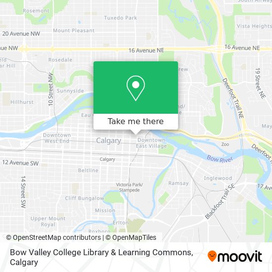 Bow Valley College Library & Learning Commons map