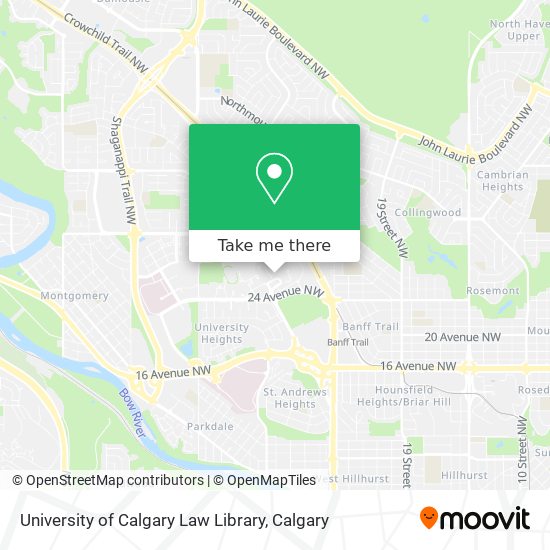 University of Calgary Law Library map