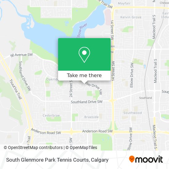 South Glenmore Park Tennis Courts plan