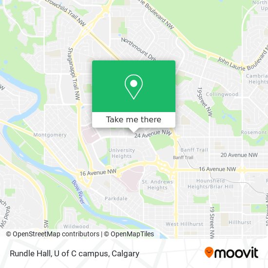 Rundle Hall, U of C campus map