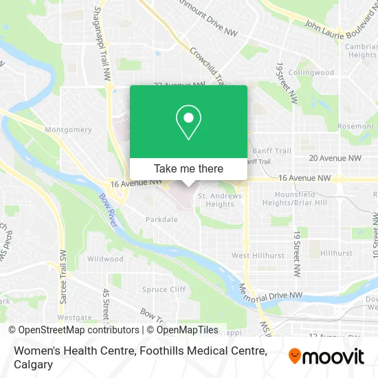 Women's Health Centre, Foothills Medical Centre plan