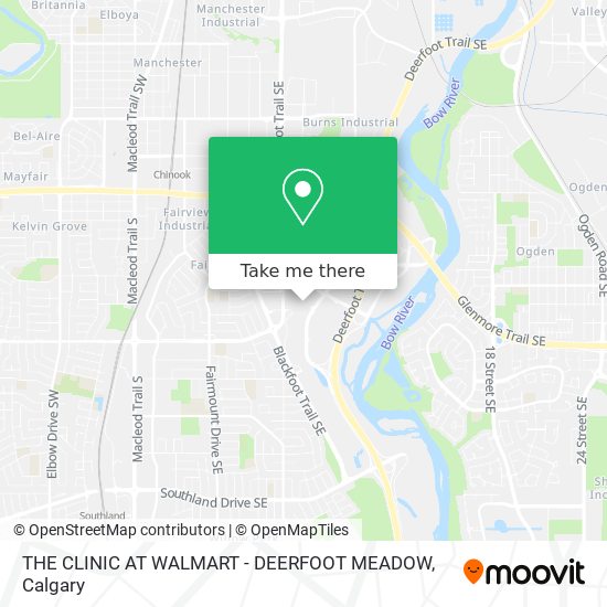 THE CLINIC AT WALMART - DEERFOOT MEADOW map
