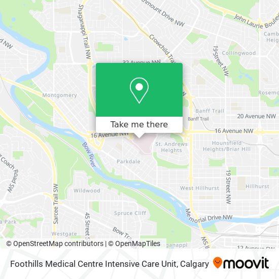 Foothills Medical Centre Intensive Care Unit map