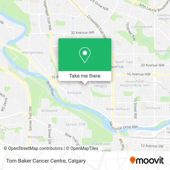 Tom Baker Cancer Centre map