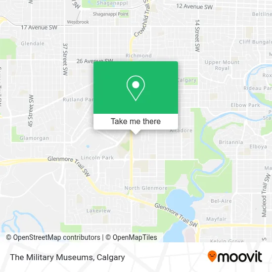 The Military Museums map