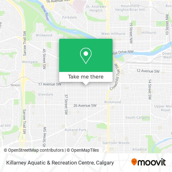 Killarney Aquatic & Recreation Centre map