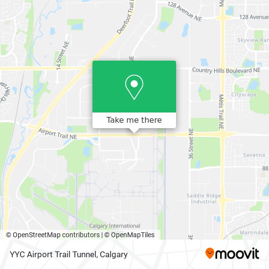 YYC Airport Trail Tunnel map