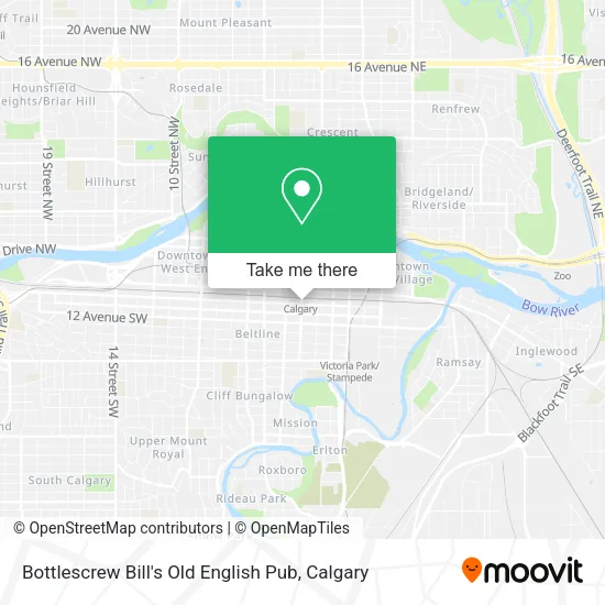 Bottlescrew Bill's Old English Pub map