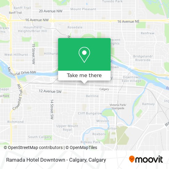 Ramada Hotel Downtown - Calgary map