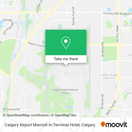 Calgary Airport Marriott In-Terminal Hotel map