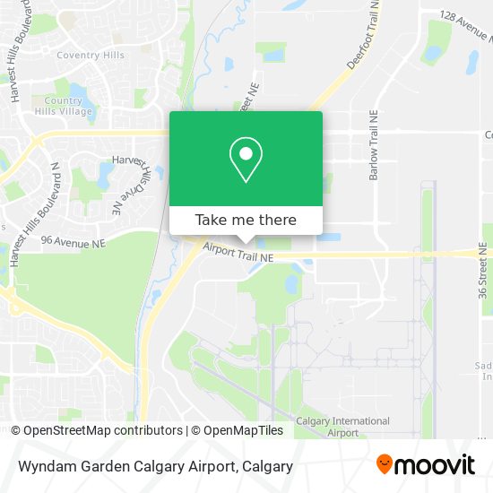Wyndam Garden Calgary Airport map