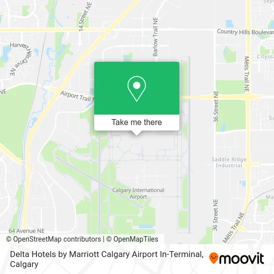 Delta Hotels by Marriott Calgary Airport In-Terminal map