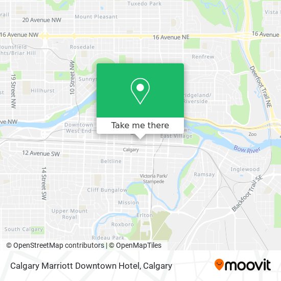 Calgary Marriott Downtown Hotel map