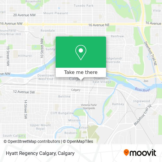 Hyatt Regency Calgary map