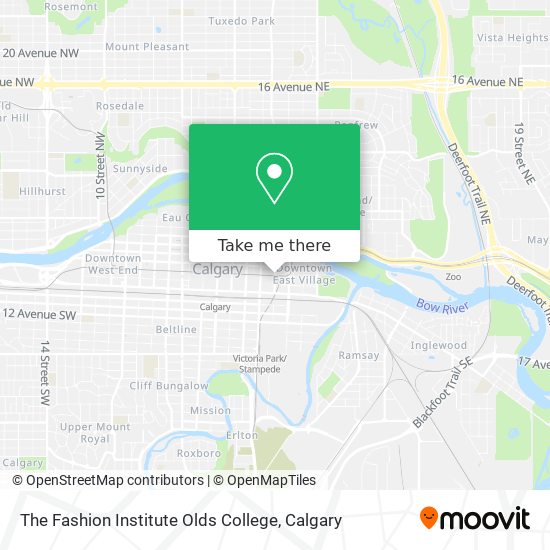 The Fashion Institute Olds College map