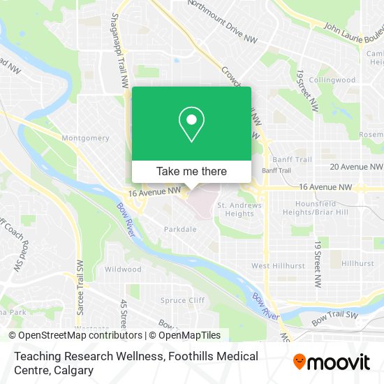 Teaching Research Wellness, Foothills Medical Centre map