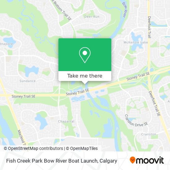 Fish Creek Park Bow River Boat Launch plan