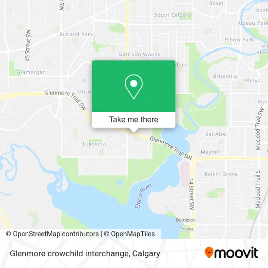 Glenmore crowchild interchange map